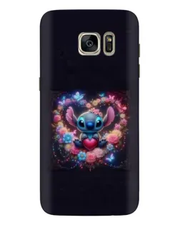 Чохол для Samsung Galaxy S7 Edge (G935) з картинкою «Stitch у квітах»