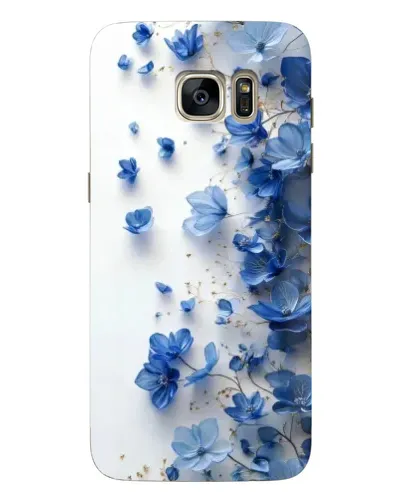 Чехол для Samsung Galaxy S7 Edge (G935) с картинкой «Голубой цветочный каскад»