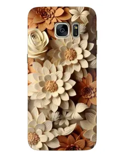 Чехол для Samsung Galaxy S7 Edge (G935) с картинкой «Бежевый флористический декор»