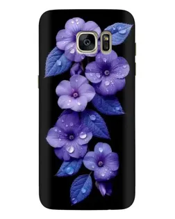Чехол для Samsung Galaxy S7 Edge (G935) с картинкой «Фиолетовые цветы с росою»
