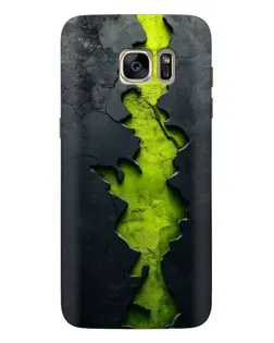Чехол для Samsung Galaxy S7 Edge (G935) с картинкой «Салатовый разлом скалы»