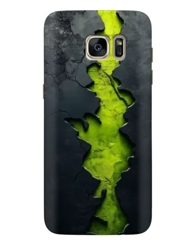 Чехол для Samsung Galaxy S7 Edge (G935) с картинкой «Салатовый разлом скалы»
