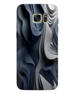 Чехол для Samsung Galaxy S7 Edge (G935) с картинкой «Объемные синие складки»