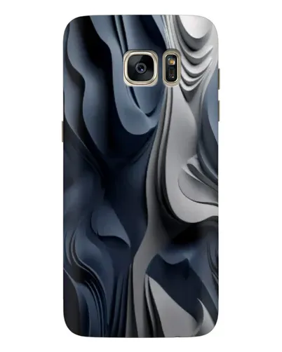 Чехол для Samsung Galaxy S7 Edge (G935) с картинкой «Объемные синие складки»