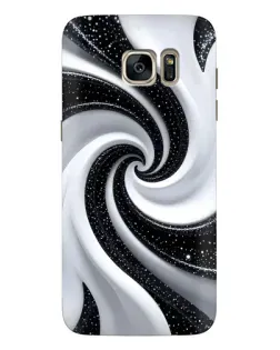 Чехол для Samsung Galaxy S7 Edge (G935) с картинкой «Черно-белая спираль»