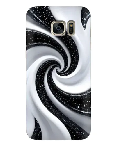 Чехол для Samsung Galaxy S7 Edge (G935) с картинкой «Черно-белая спираль»