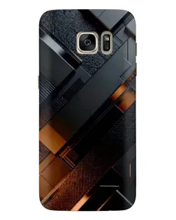Чехол для Samsung Galaxy S7 Edge (G935) с картинкой «Черные геометрические блоки»