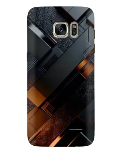 Чехол для Samsung Galaxy S7 Edge (G935) с картинкой «Черные геометрические блоки»