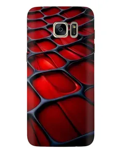 Чехол для Samsung Galaxy S7 Edge (G935) с картинкой «Красная глянцевая сетка»