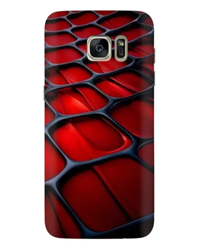 Чехол для Samsung Galaxy S7 Edge (G935) с картинкой «Красная глянцевая сетка»