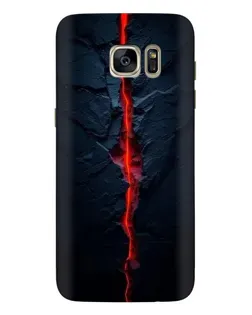 Чехол для Samsung Galaxy S7 Edge (G935) с картинкой «Kрасная лавовая трещина»