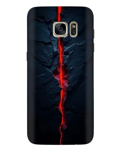 Чехол для Samsung Galaxy S7 Edge (G935) с картинкой «Kрасная лавовая трещина»