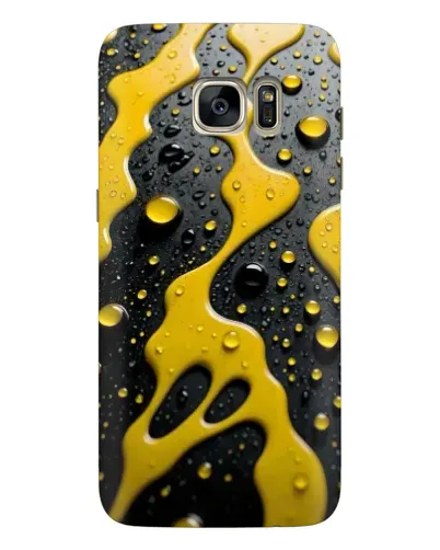 Чехол для Samsung Galaxy S7 Edge (G935) с картинкой «Жидкое желтое золото»