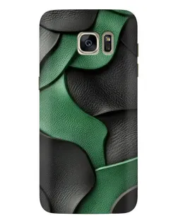 Чехол для Samsung Galaxy S7 Edge (G935) с картинкой «Зеленые кожаные волны»