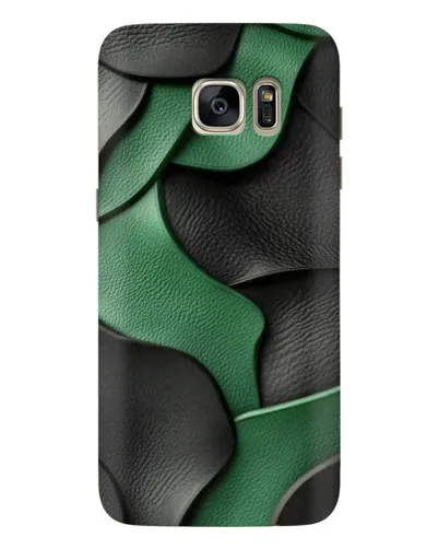 Чехол для Samsung Galaxy S7 Edge (G935) с картинкой «Зеленые кожаные волны»