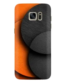 Чехол для Samsung Galaxy S7 Edge (G935) с картинкой «Геометрия оранжевых кругов»