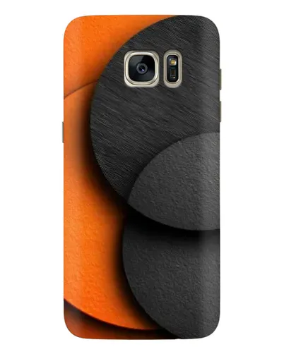 Чехол для Samsung Galaxy S7 Edge (G935) с картинкой «Геометрия оранжевых кругов»