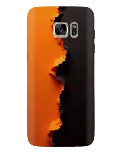 Чехол для Samsung Galaxy S7 Edge (G935) с картинкой «Оранжевый разлом»