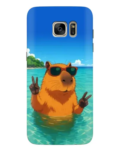 Чехол для Samsung Galaxy S7 Edge (G935) с картинкой «Морская капибара»