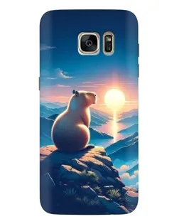 Чехол для Samsung Galaxy S7 Edge (G935) с картинкой «Закат солнца с капибарой» Чехол для Samsung Galaxy S7 Edge (G935) с картинкой «Закат солнца с капибарой»