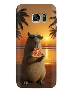 Чехол для Samsung Galaxy S7 Edge (G935) с картинкой «Капибара с пиццей» Чехол для Samsung Galaxy S7 Edge (G935) с картинкой «Капибара с пиццей»