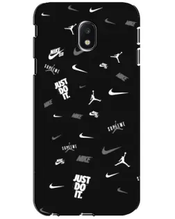 Чехол для Samsung Galaxy J3 2017 (J330FN EU) с картинкой «Nike Black Pattern» Чехол для Samsung Galaxy J3 2017 (J330FN EU) с картинкой «Nike Black Pattern»