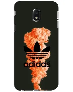 Чехол для Samsung Galaxy J3 2017 (J330FN EU) с картинкой «Оранжевый дым Adidas»