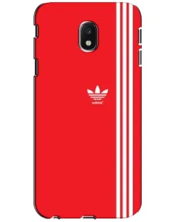 Чехол для Samsung Galaxy J3 2017 (J330FN EU) с картинкой «Красный минимализм Adidas»