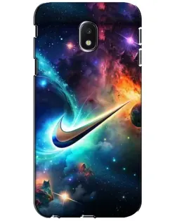 Чехол для Samsung Galaxy J3 2017 (J330FN EU) с картинкой «Космический Nike Swoosh» Чехол для Samsung Galaxy J3 2017 (J330FN EU) с картинкой «Космический Nike Swoosh»