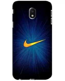 Чехол для Samsung Galaxy J3 2017 (J330FN EU) с картинкой «Синий пульс Nike» Чехол для Samsung Galaxy J3 2017 (J330FN EU) с картинкой «Синий пульс Nike»