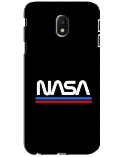 Чехол для Samsung Galaxy J3 2017 (J330FN EU) с картинкой «NASA — классика Red Blue»