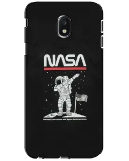 Чехол для Samsung Galaxy J3 2017 (J330FN EU) с картинкой «NASA — шагаем по Луне»