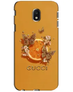 Чехол для Samsung Galaxy J3 2017 (J330FN EU) с картинкой «Gucci — золотые бабочки» Чехол для Samsung Galaxy J3 2017 (J330FN EU) с картинкой «Gucci — золотые бабочки»