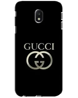 Чехол для Samsung Galaxy J3 2017 (J330FN EU) с картинкой «Gucci — золото на черном» Чехол для Samsung Galaxy J3 2017 (J330FN EU) с картинкой «Gucci — золото на черном»