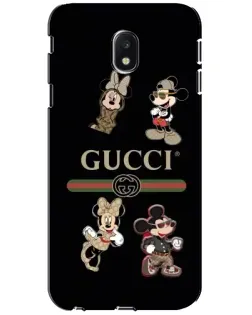 Чехол для Samsung Galaxy J3 2017 (J330FN EU) с картинкой «Gucci — герои Disney и монограмма» Чехол для Samsung Galaxy J3 2017 (J330FN EU) с картинкой «Gucci — герои Disney и монограмма»