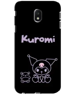 Чехол для Samsung Galaxy J3 2017 (J330FN EU) с картинкой «Kuromi — черный минимализм»