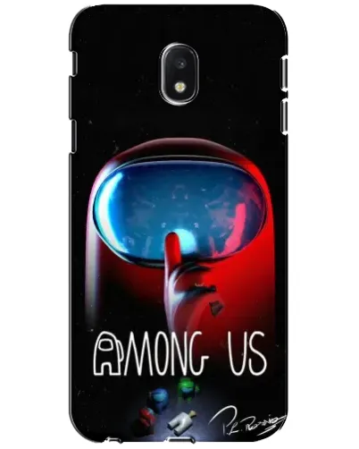 Чехол для Samsung Galaxy J3 2017 (J330FN EU) с картинкой «Красный импостер — макро»