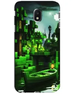 Чехол для Samsung Galaxy J3 2017 (J330FN EU) с картинкой «Minecraft лесной пейзаж»