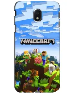 Чехол для Samsung Galaxy J3 2017 (J330FN EU) с картинкой «Minecraft классический мир»