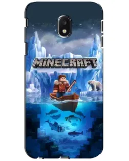 Чехол для Samsung Galaxy J3 2017 (J330FN EU) с картинкой «Minecraft ледяной мир»