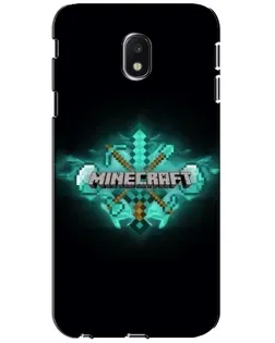 Чехол для Samsung Galaxy J3 2017 (J330FN EU) с картинкой «Minecraft Diamond лого»