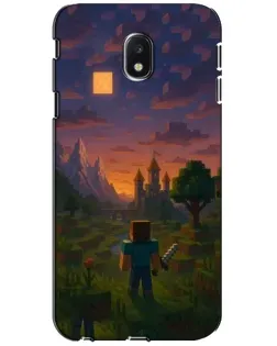Чехол для Samsung Galaxy J3 2017 (J330FN EU) с картинкой «Стив у башни»