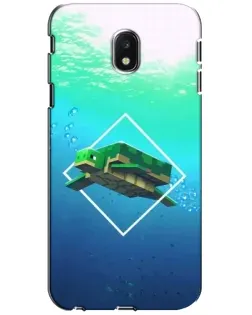 Чехол для Samsung Galaxy J3 2017 (J330FN EU) с картинкой «Черепаха Minecraft»