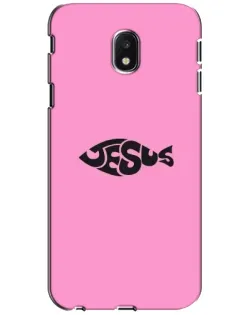 Чехол для Samsung Galaxy J3 2017 (J330FN EU) с картинкой «Розовый символ  Jesus»