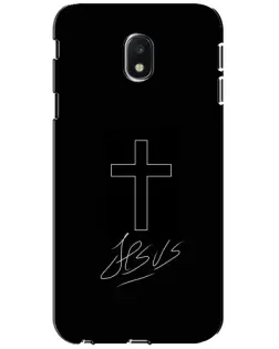 Чехол для Samsung Galaxy J3 2017 (J330FN EU) с картинкой «Графический крест Jesus»