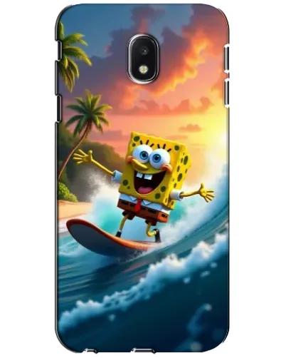 Чехол для Samsung Galaxy J3 2017 (J330FN EU) с картинкой «Губка Боб серфингист»