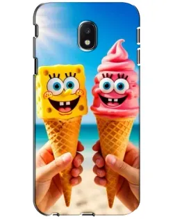 Чехол для Samsung Galaxy J3 2017 (J330FN EU) с картинкой «Спанч Боб мороженое»