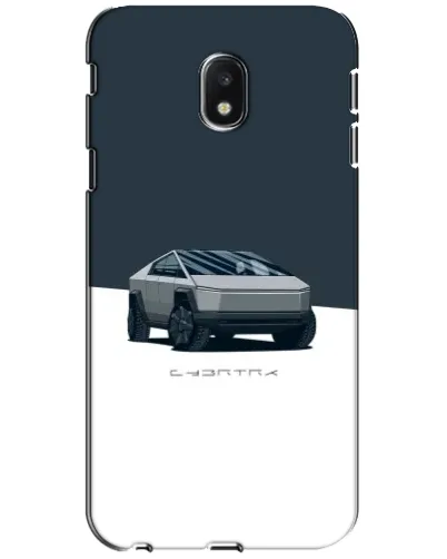 Чехол для Samsung Galaxy J3 2017 (J330FN EU) с картинкой «Серебристый Cybertruck Tesla»