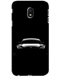 Чехол для Samsung Galaxy J3 2017 (J330FN EU) с картинкой «Фары Tesla Night»