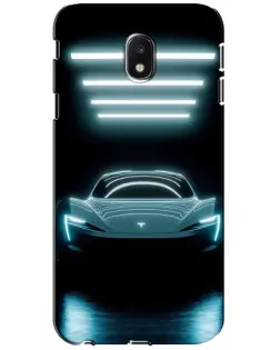Чехол для Samsung Galaxy J3 2017 (J330FN EU) с картинкой «Tesla в неоне»
